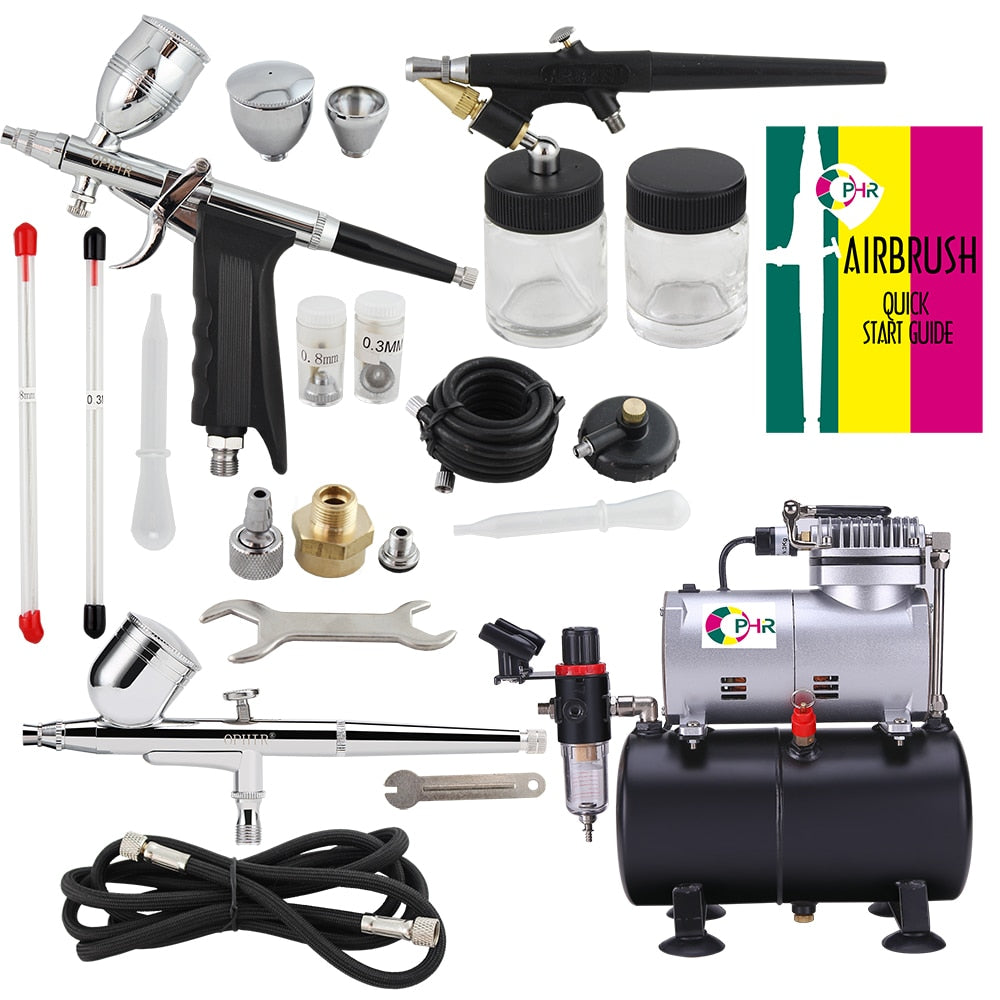 Airbrush Kit with Tank Air Compressor