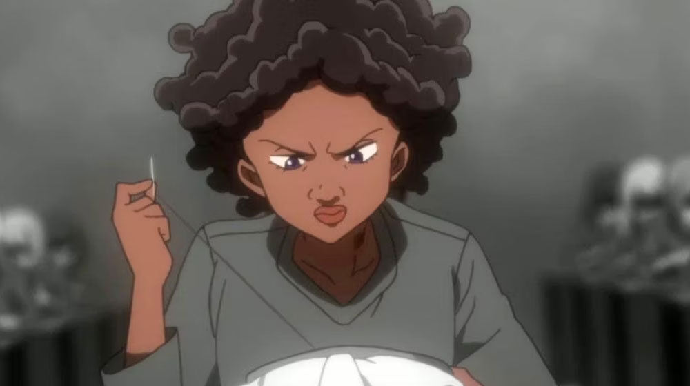 Irmã Krone de "The Promised Neverland" - personagens negras de anime