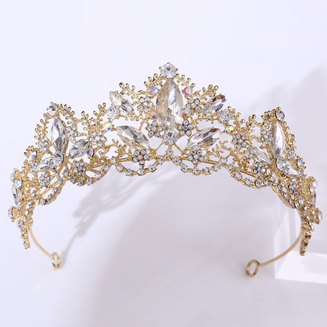 Eminent Bridal Tiara Hair Accessory Crystal Rhinestone Crown Tiara Headband Bride Headdress Wedding Hair Jewelry Headpiece For Women
