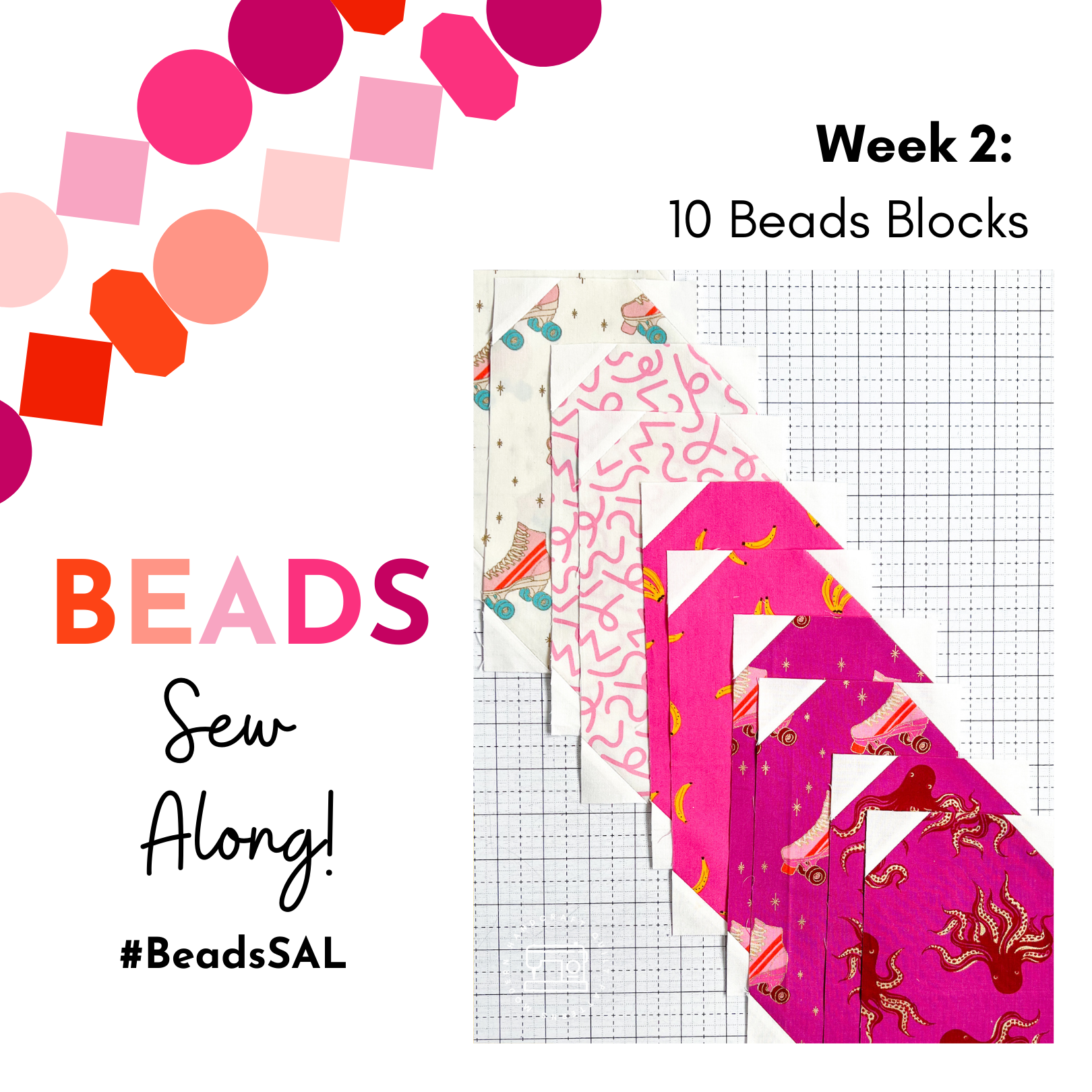 Beads Quilt Sew Along Week 2, Modernhandcraft.com