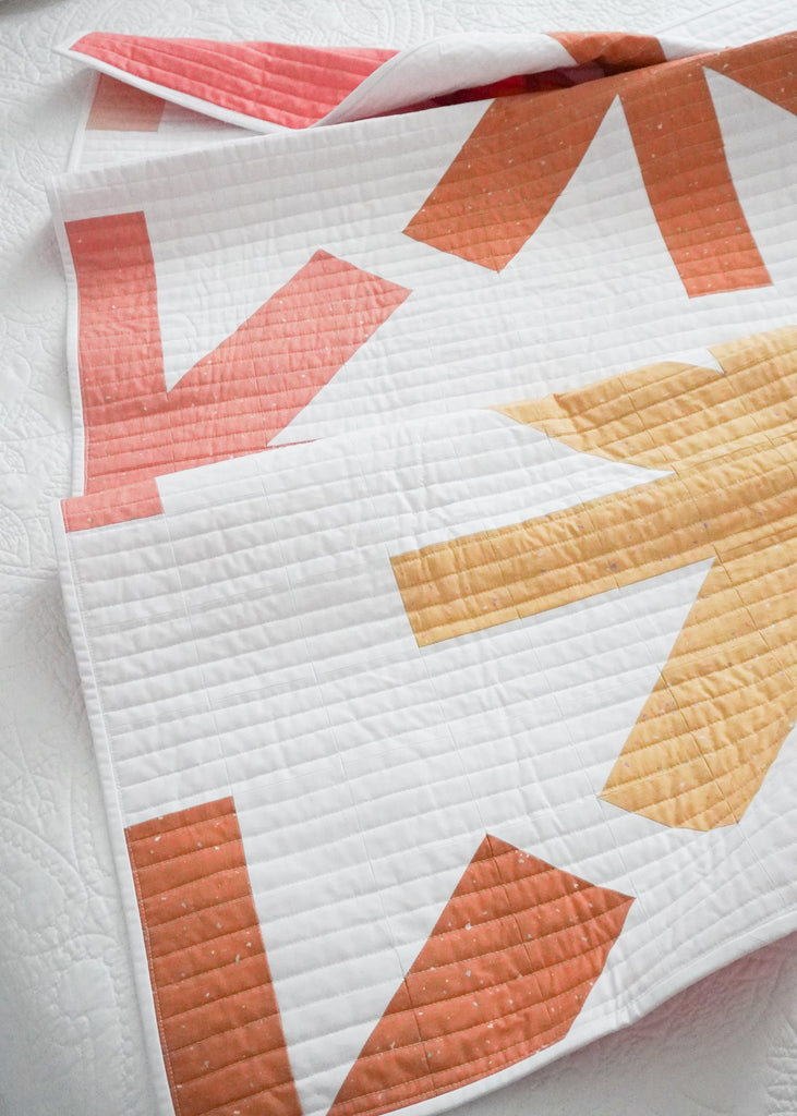 Asterisks Quilt / Peach Terrazzo Version - Modernhandcraft.com