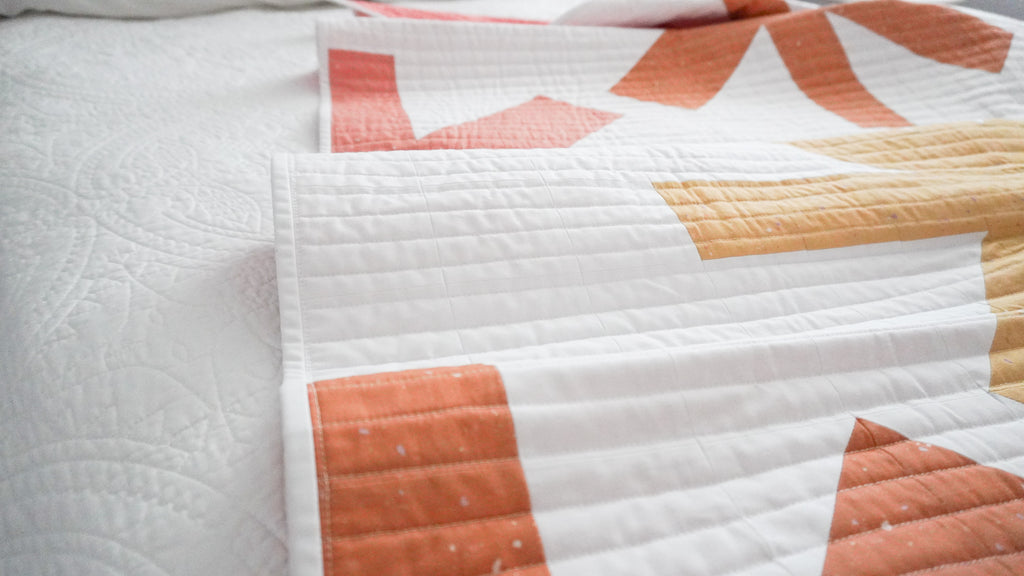 Asterisks Quilt / Peach Terrazzo Version - Modernhandcraft.com