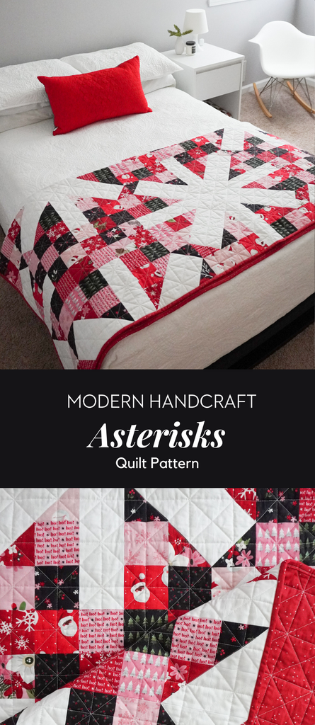 Asterisks Quilt / Holly Holidays Version - Modernhandcraft.com