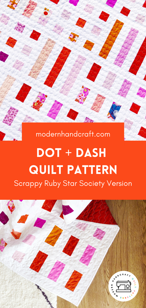 Dot + Dash Quilt / Scrappy Ruby Star Society Version - Modernhandcraft.com