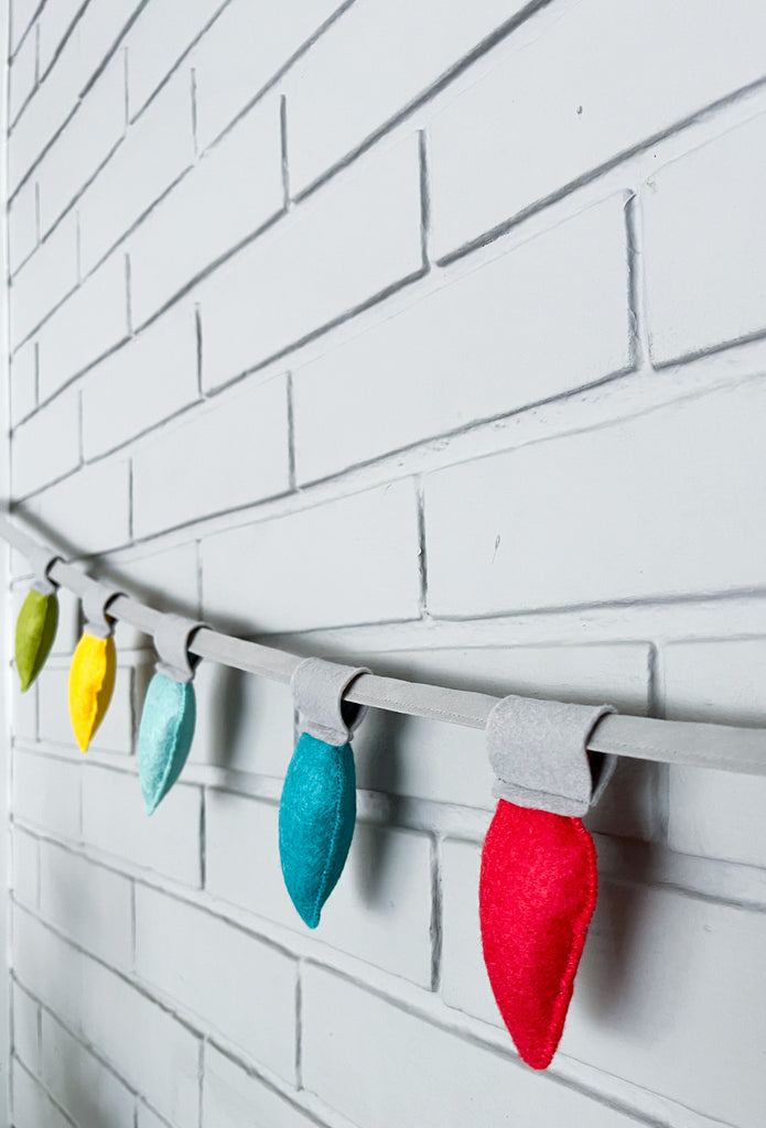 Felt Bulb Garland Tutorial by Modernhandcraft.com