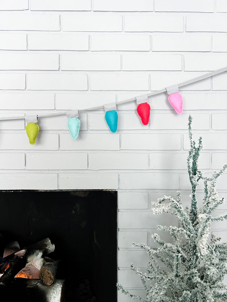 Felt Bulb Garland Tutorial by Modernhandcraft.com