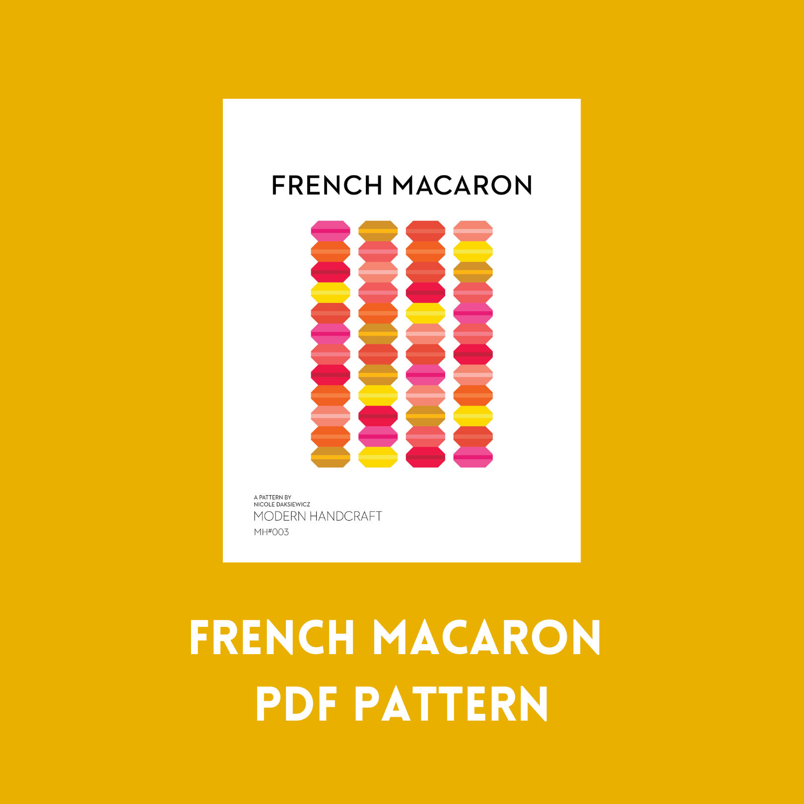 French Macaron Quilt / Camellia Mock up - Modernhandcraft.com