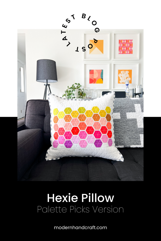 Hexie Pillow - Palette Picks Version by Modernhandcraft.com