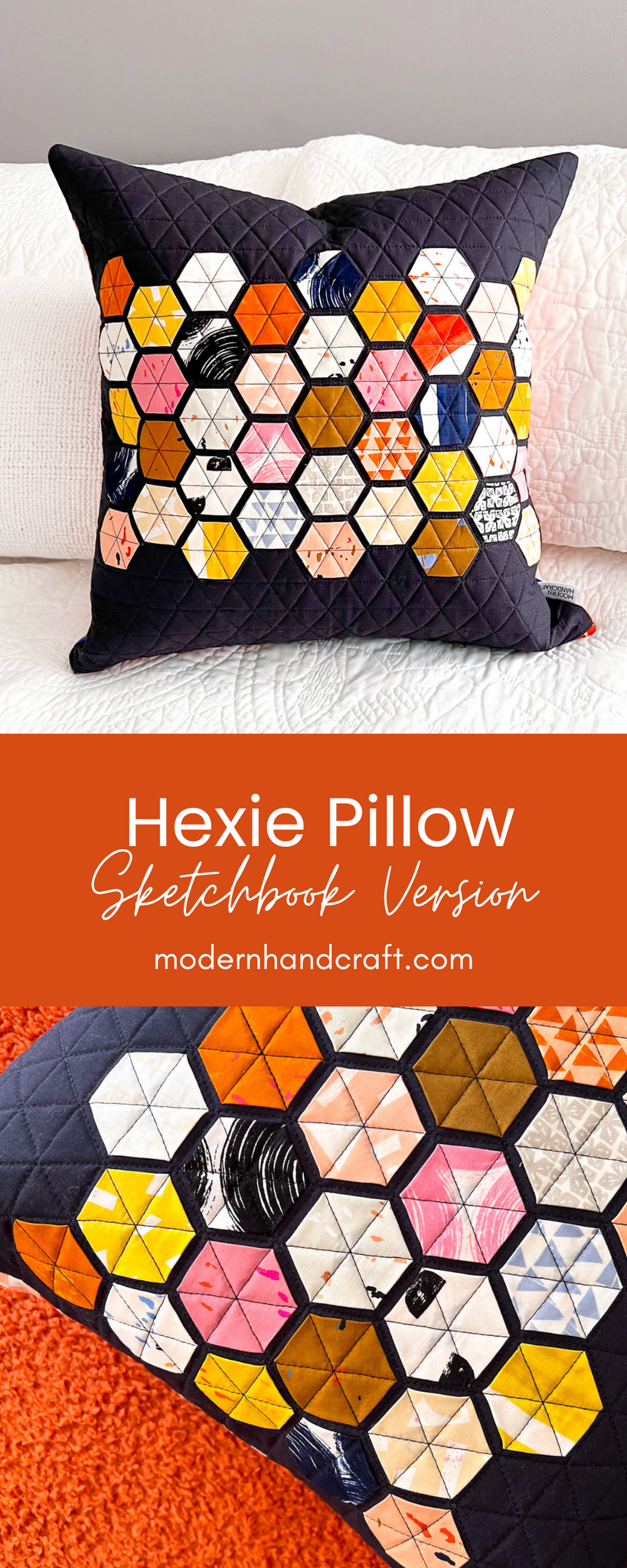 Hexie Pillow - Sketchbook Version by Modern Handcraft