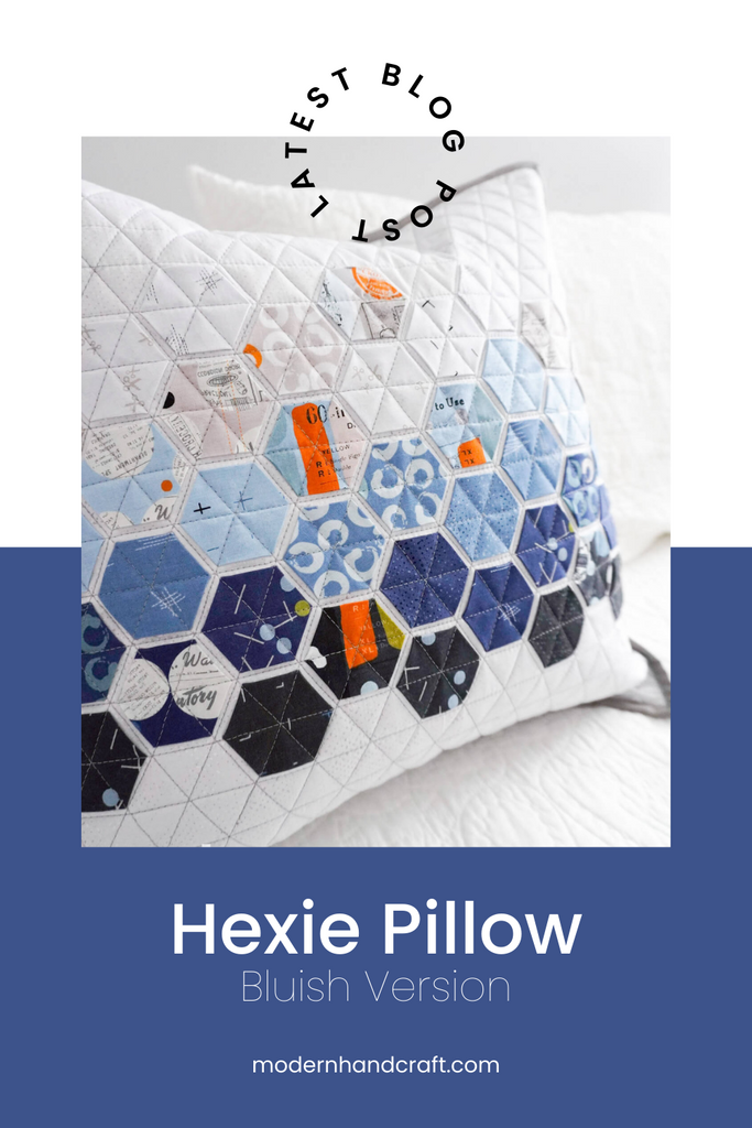 Hexie Pillow - Bluish Version by Modern Handcraft