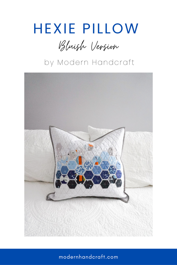 Hexie Pillow - Bluish Version by Modern Handcraft