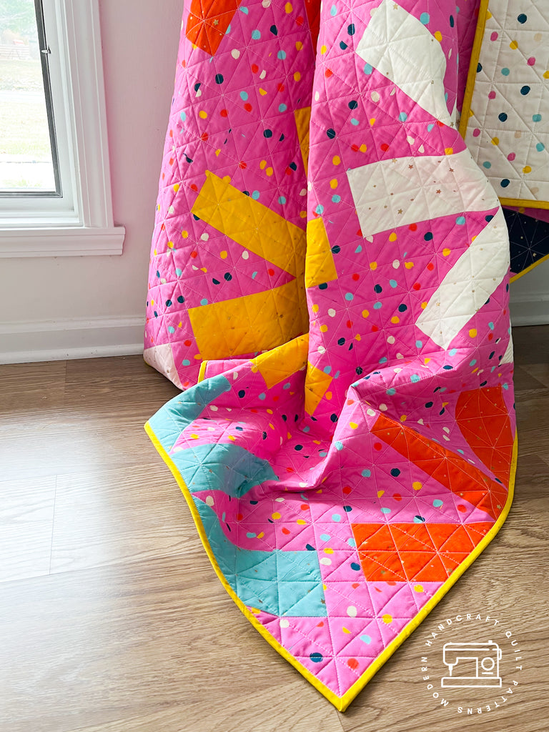 Asterisks Quilt / Birthday Version - Modernhandcraft.com