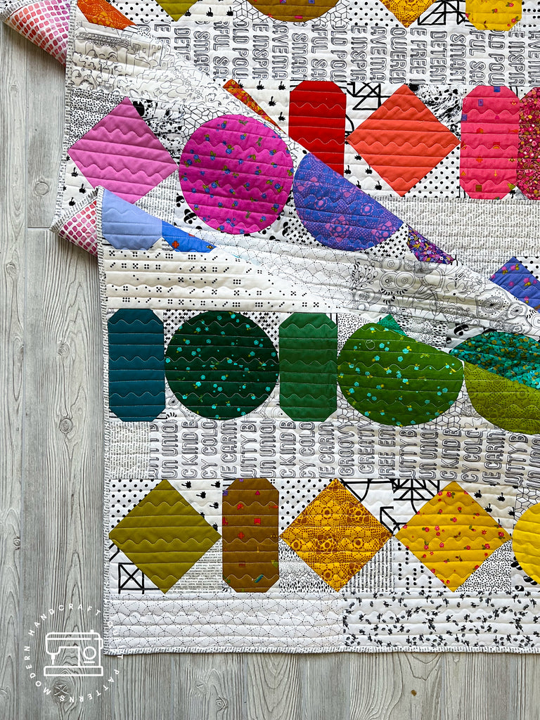 Beads Quilt / Rainbow Scrappy Version - Modernhandcraft.com