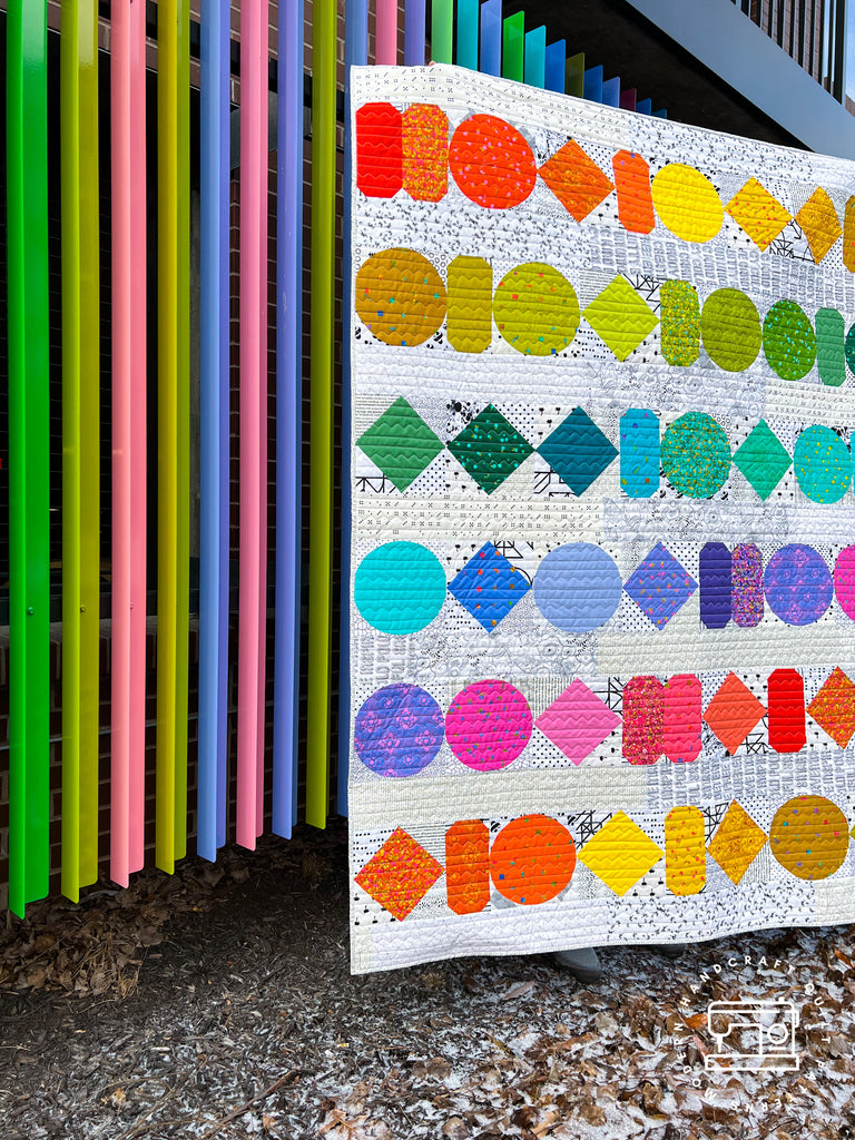 Beads Quilt / Rainbow Scrappy Version - Modernhandcraft.com