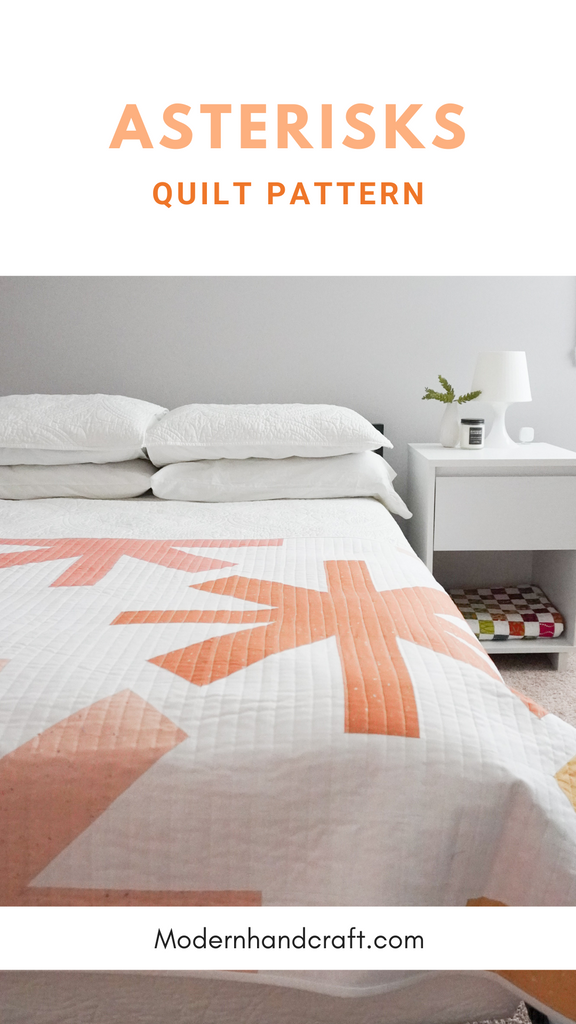 Asterisks Quilt / Peach Terrazzo Version – modernhandcraft