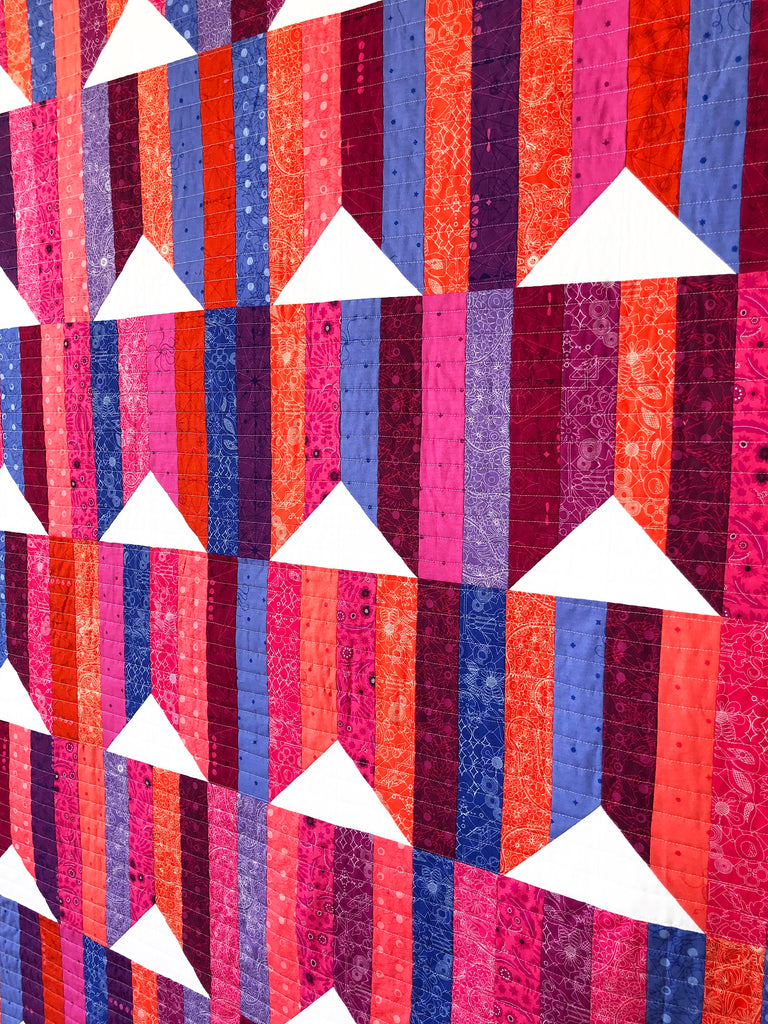 Peak Quilt / Pink + Purple Alison Glass Version - Modernhandcraft.com