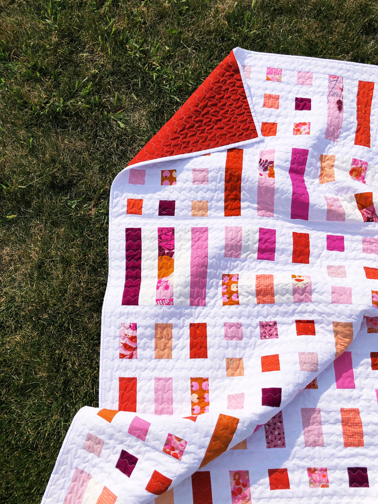 Dot + Dash Quilt / Scrappy Ruby Star Society Version - Modernhandcraft.com