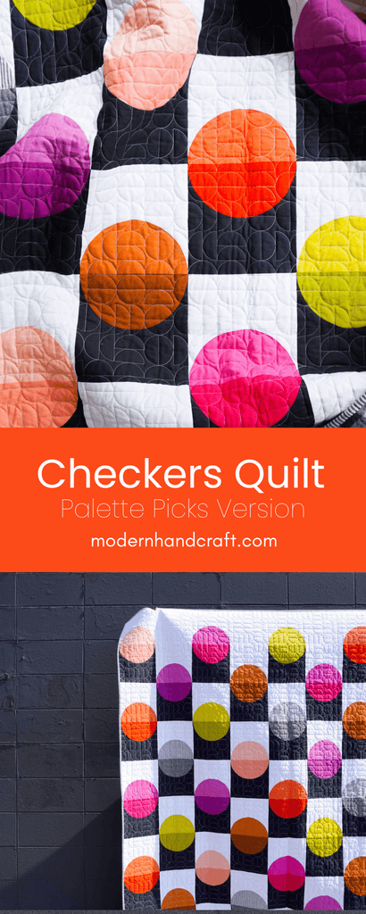 Checkers Quilt - Palette Picks Version by Modernhandcraft.com