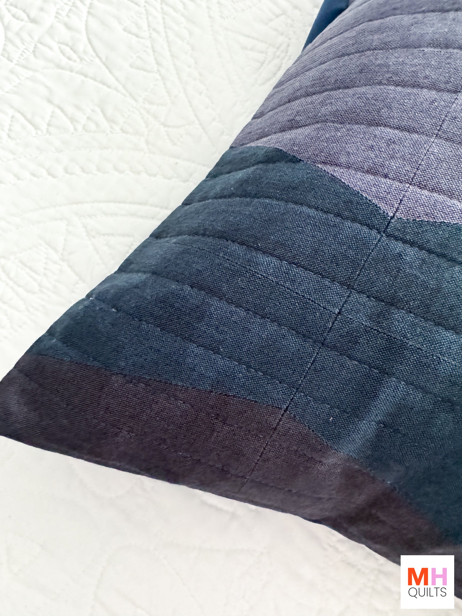 Ranges Pattern Pillow Pairs - Chambray Nocturne Version by Modern Handcraft