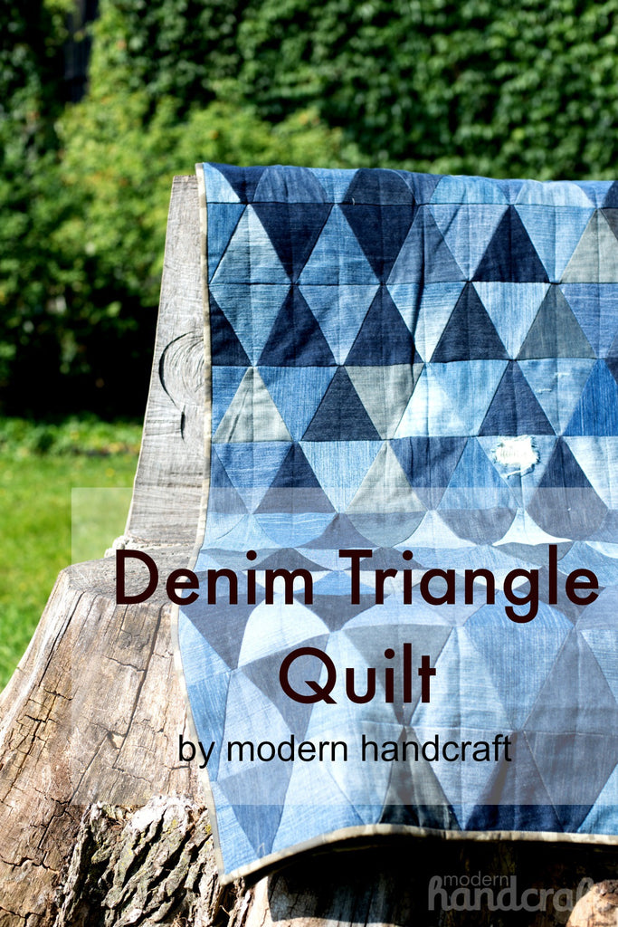 Denim Triangle Quilt - Modernhandcraft.com