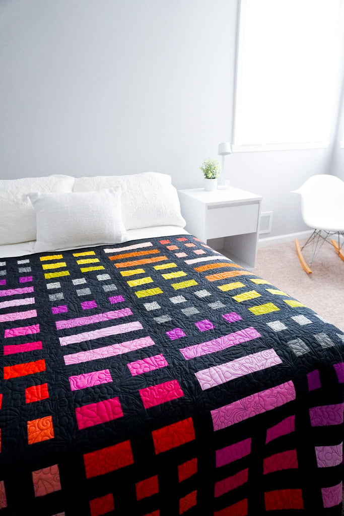 Dot + Dash Quilt - Modern Handcraft Palette Picks Version by modernhandcraft.com