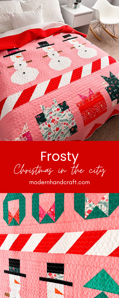 Frosty Quilt - Christmas in the City Version by Modernhandcraft.com