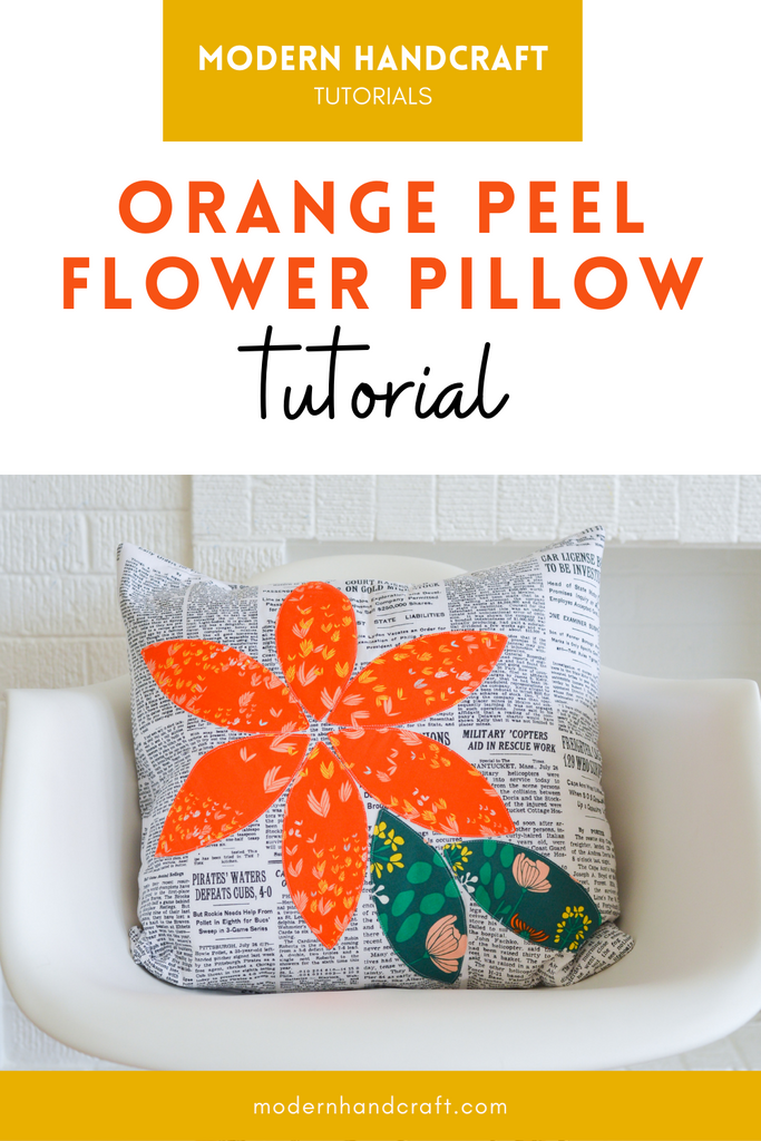 Orange Peel Flower Pillows / Tutorial - Modernhandcraft.com