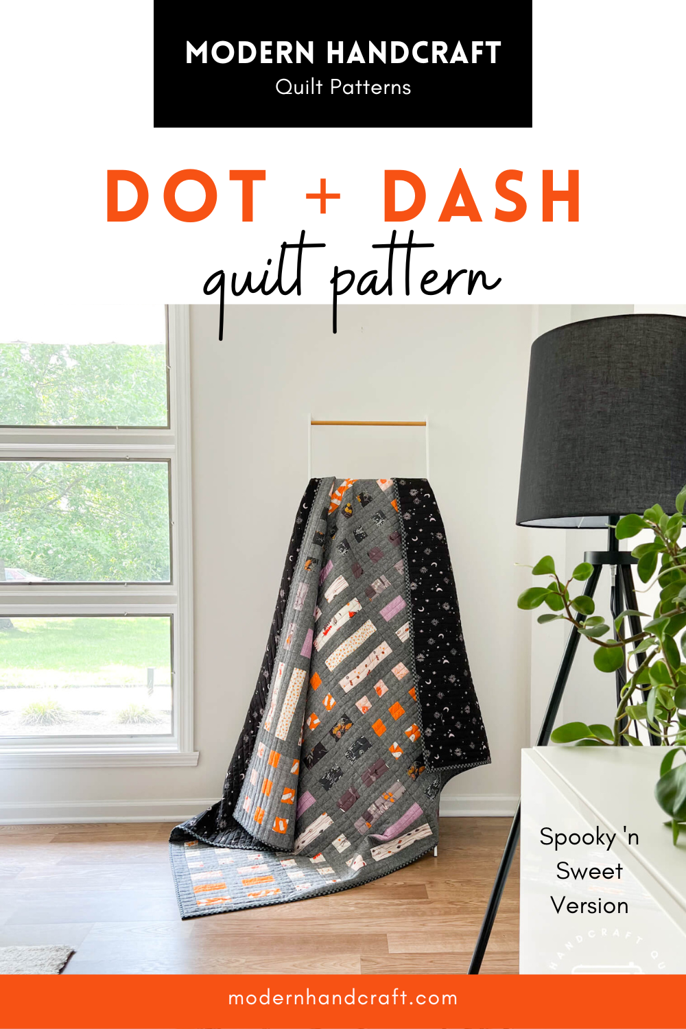 Dot and Dash Quilt - Spooky 'n Sweet Version by Modern Handcraft