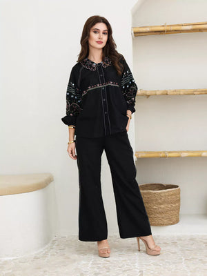 Elyss Embroidered Co Ord Set - Sowears