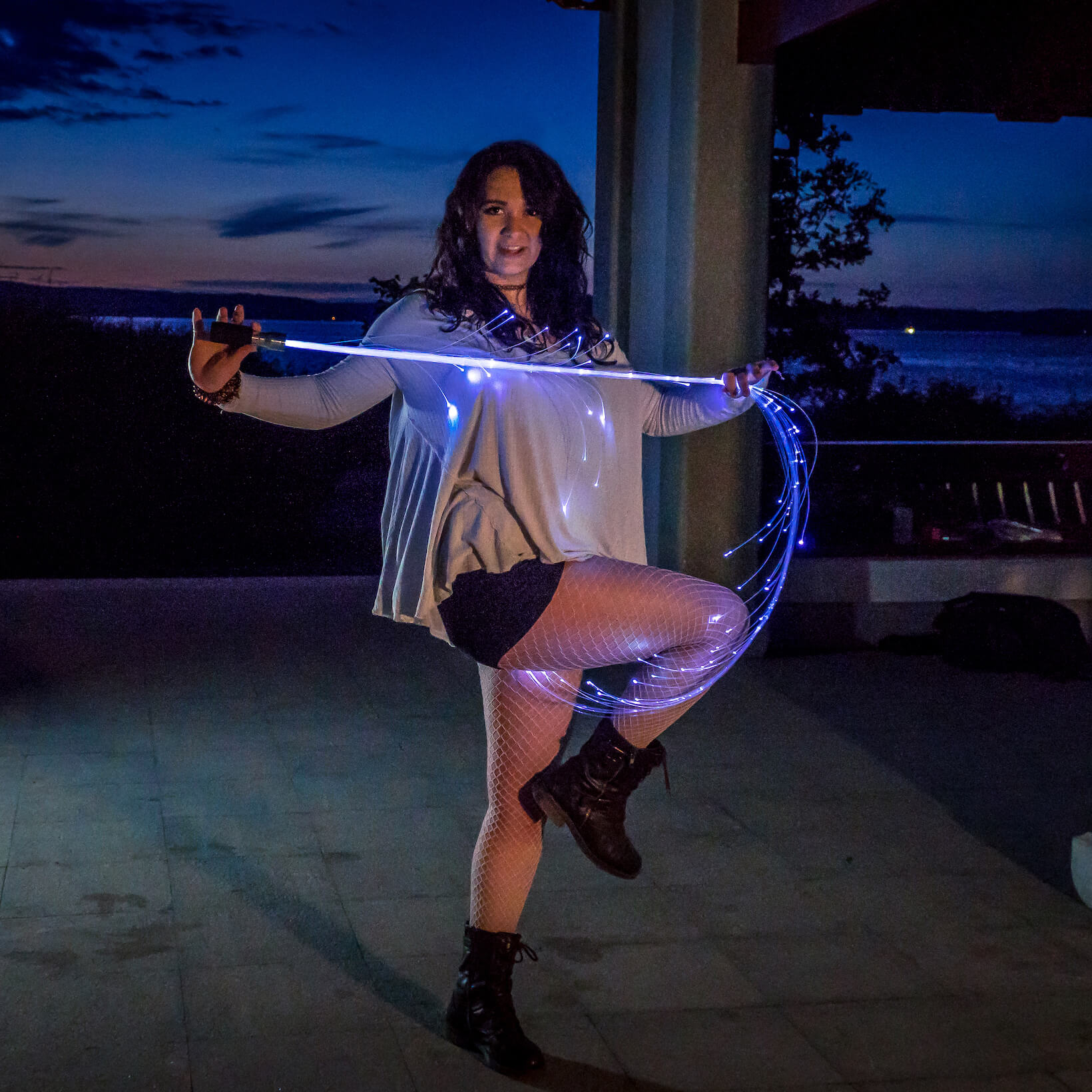 Brightest fiberoptic whip - FiberFlies pixelwhip dancer