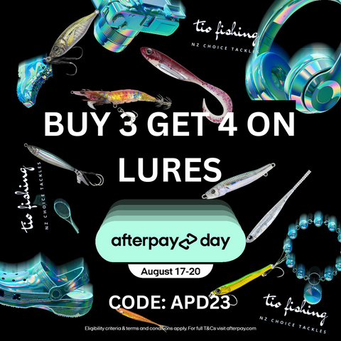 tio fishing afterpay day sales cover page and discount code