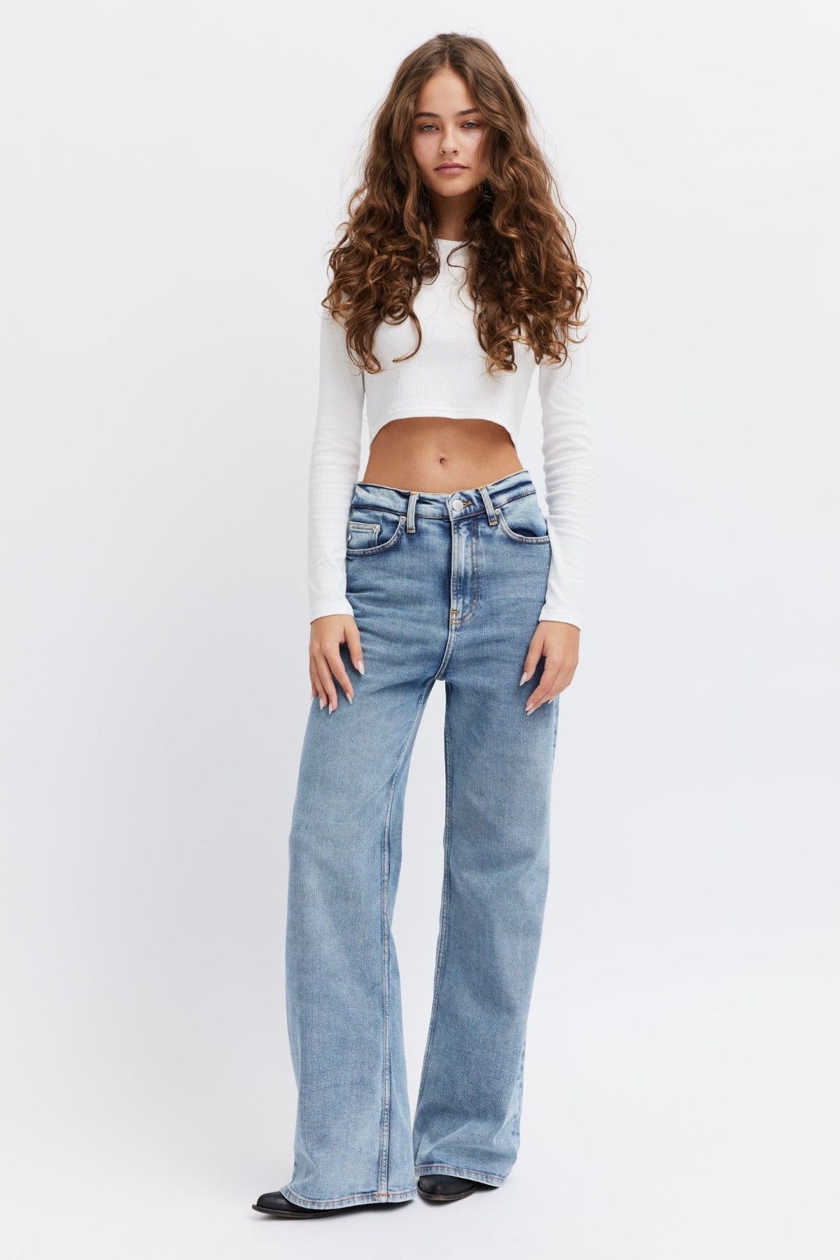 køkken Portræt skjorte Lease Jeans - Højtaljede jeans med brede ben | Miljøvenlig mode – organsk®