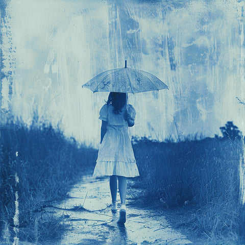 Midjourney AI Art – Cyanotype Photograph