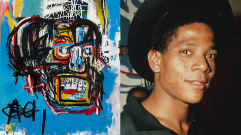 Basquiat with his most expensive painting ever