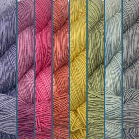 Un arc-en-ciel de coloris de fibres botaniques