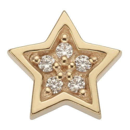 Multi Gemmed Star 14k Threadless End