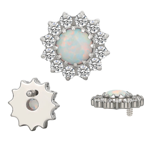 16g Flower Opal Titanium End