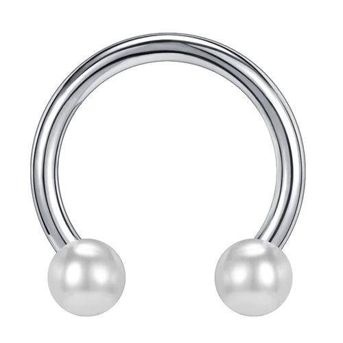 16g Pearl Stainless Circular Barbell