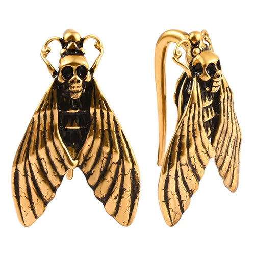 Death's Head Moth Gold Hangers