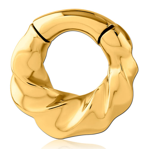 6g Twisted Gold Hinged Rings