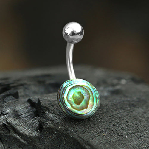 Abalone Disc Belly Ring