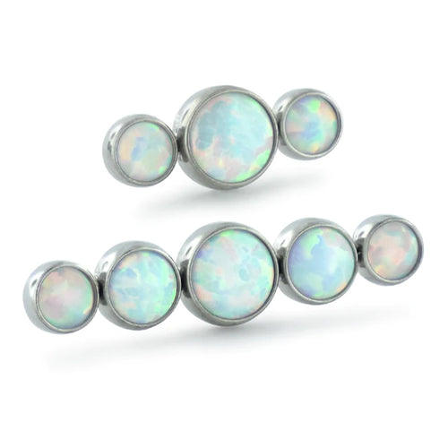 Linear Cabochon Cluster Threadless End by NeoMetal