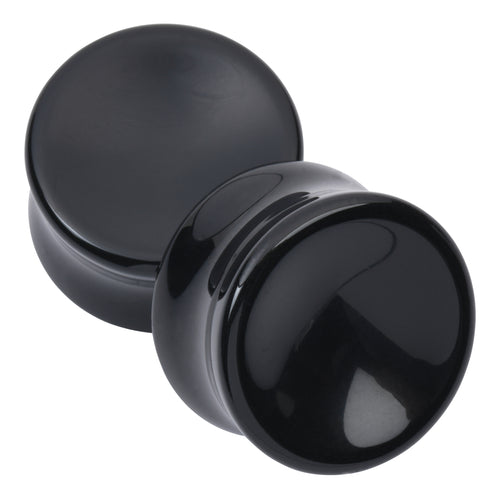 Black Obsidian Concave Plugs