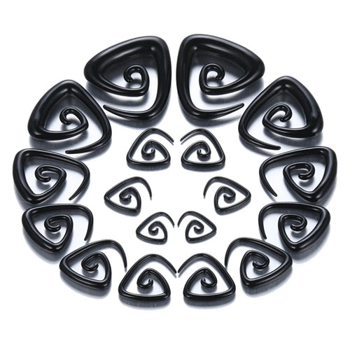 Black Acrylic Trinity Spirals