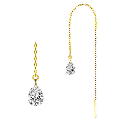 Crystal Gold Chain Earrings