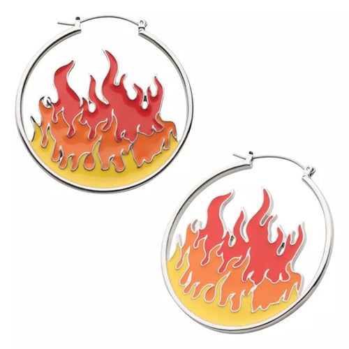 Flaming Tunnel Hoops