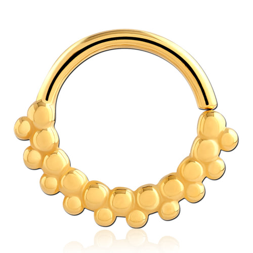 Gold Beaded Continuous Ring
