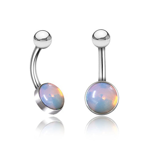Opalite Stainless Belly Barbell