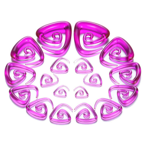 Purple Acrylic Trinity Spirals