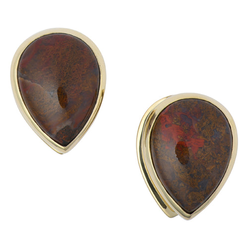 Red Moss Agate Yellow Brass Weights